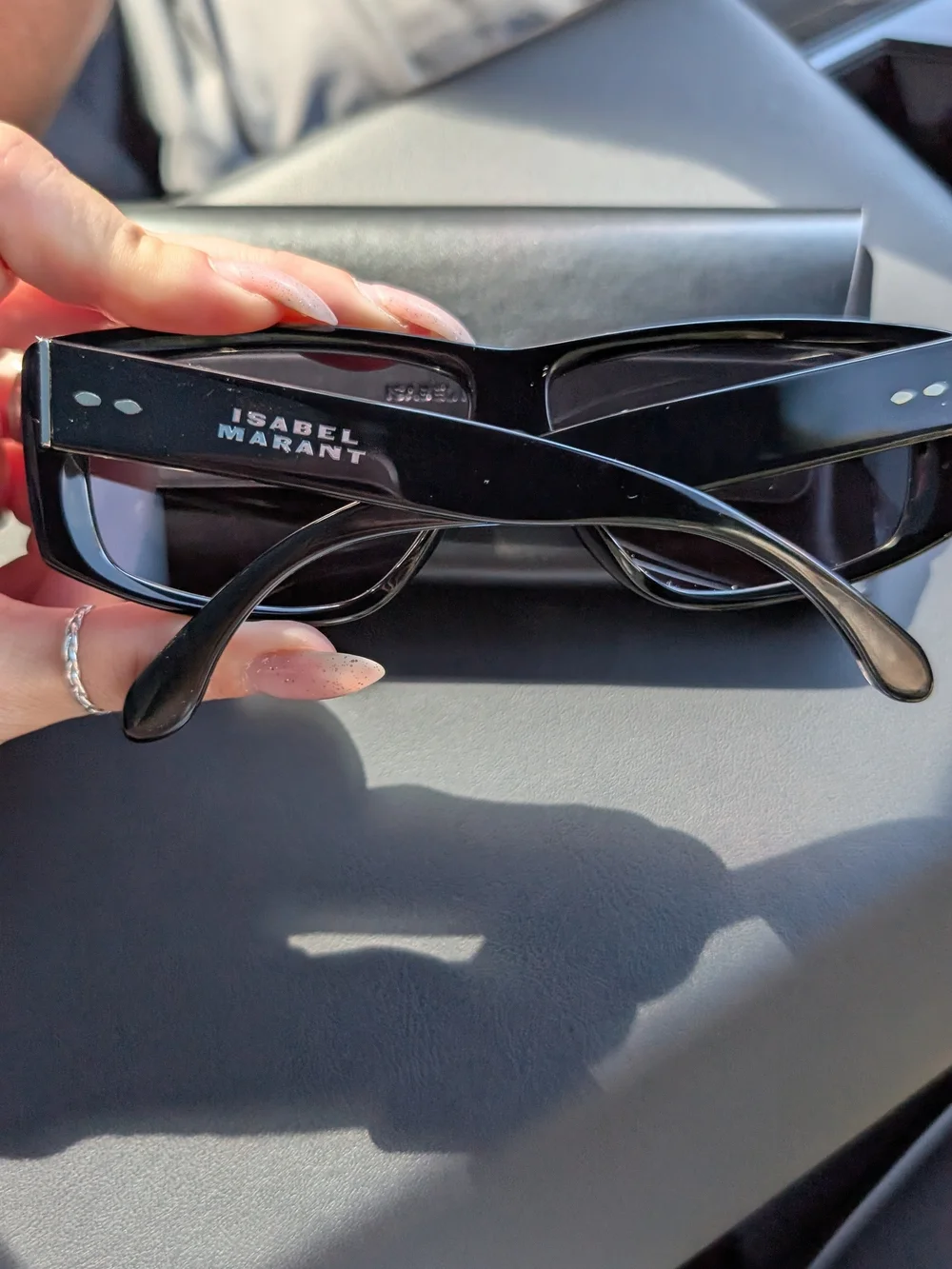 Isabel Marant Black Rectangular Sunglasses